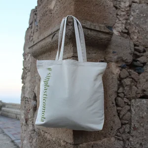 Bolso XXL de algodón natural #SINPLASTICOMOLA