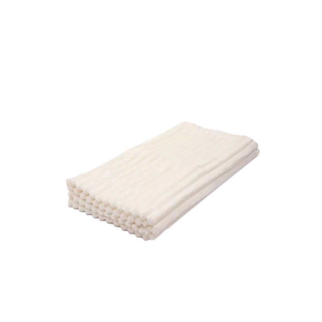 Manta Fleece Stripes 125x150cm Ecru - Imagen 4
