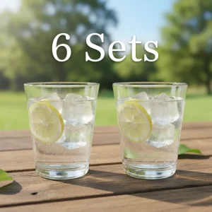 12 Vasos Premium Acrílicos Agua 400 ml — 6 Sets de 2 Unidades